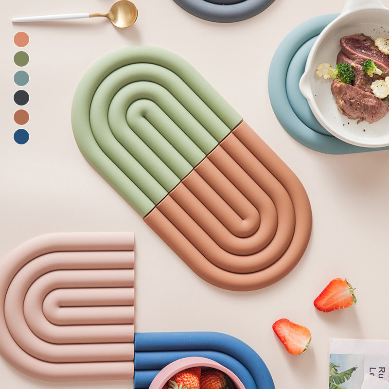 Rainbow Silicone Table Mat Coaster