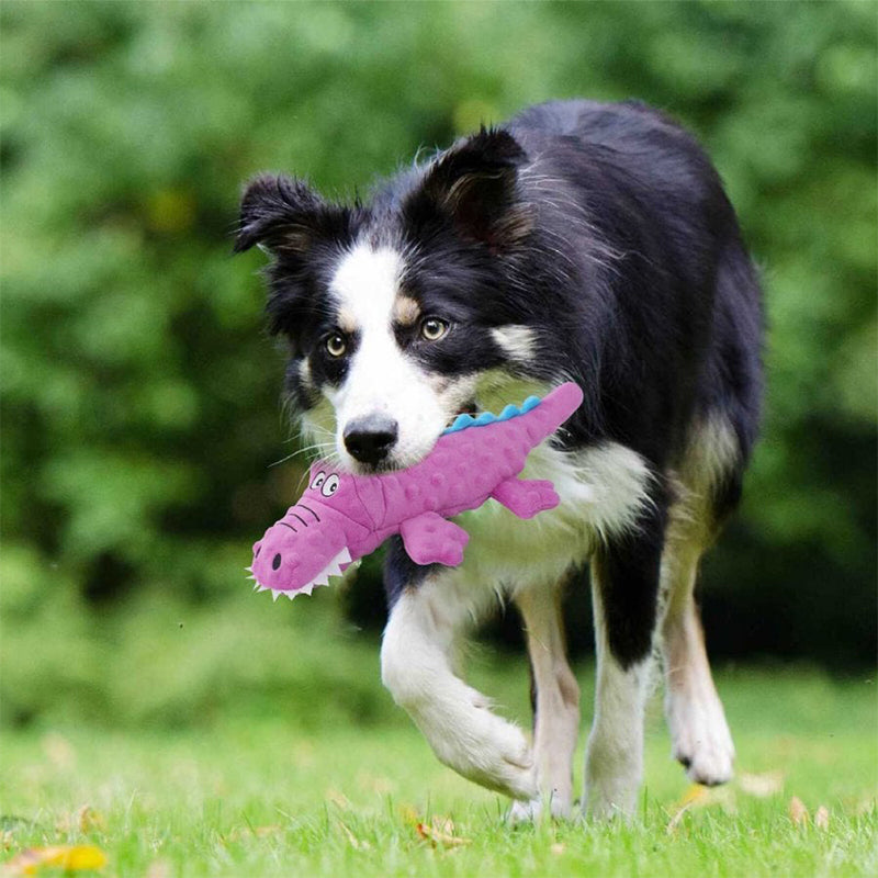 Pet plush toy sounding crocodile