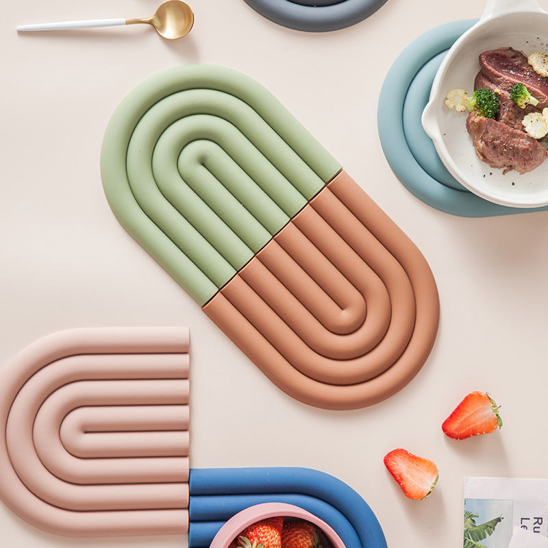 Rainbow Silicone Table Mat Coaster