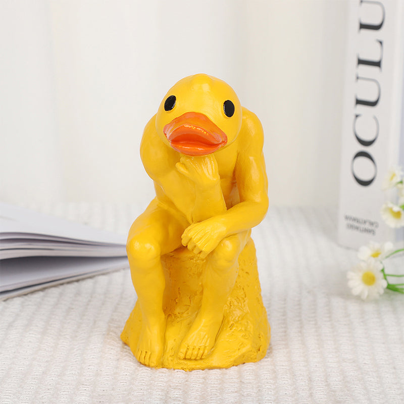 New Funny Thinker Middle Finger Duck