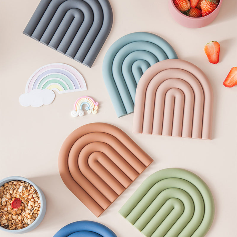 Rainbow Silicone Table Mat Coaster