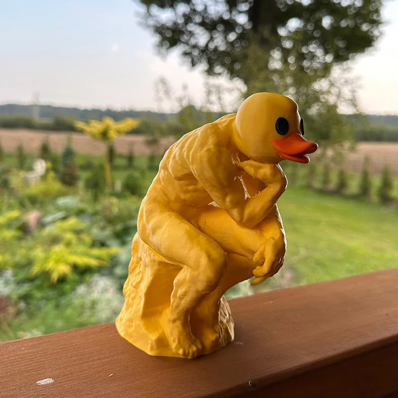 New Funny Thinker Middle Finger Duck