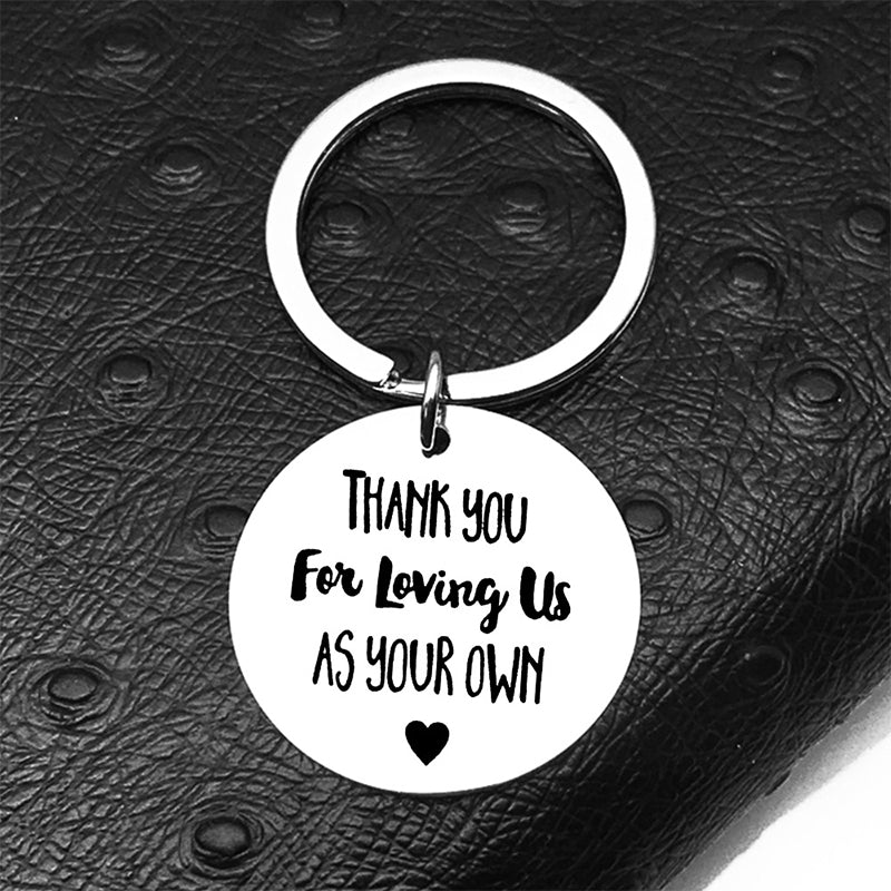 Thank You For Loving Us Stainless Steel Keychain