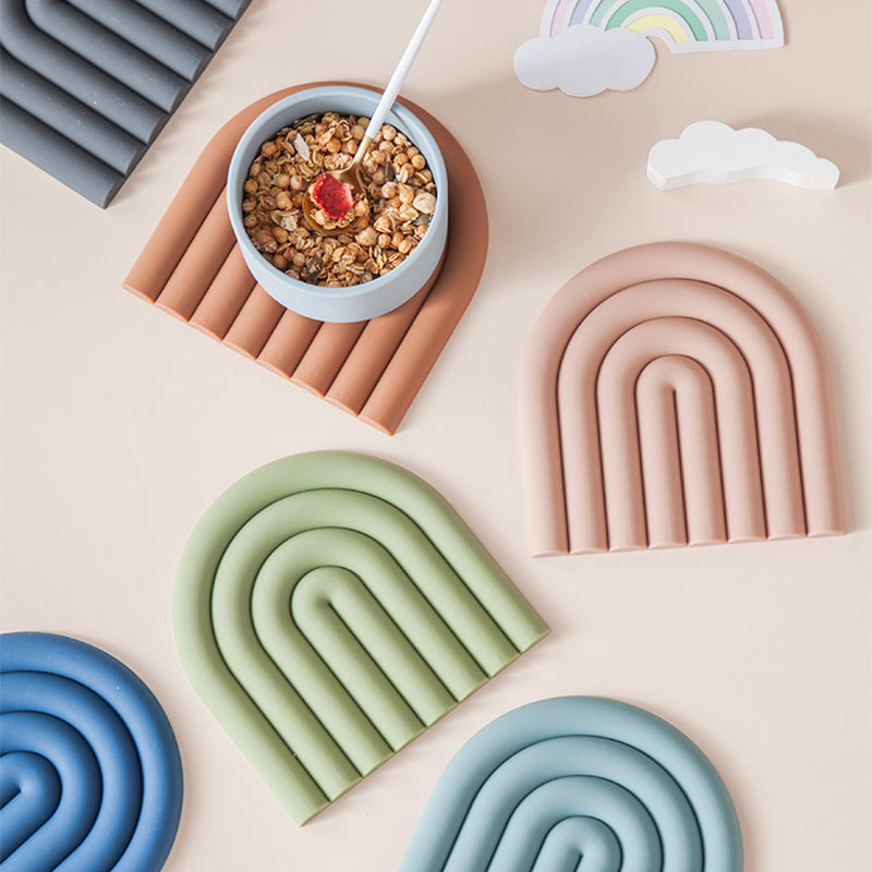 Rainbow Silicone Table Mat Coaster