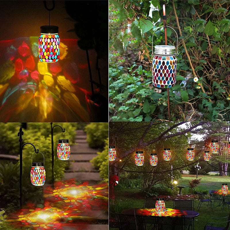 Mosaic Waterproof Solar Night Lanterns