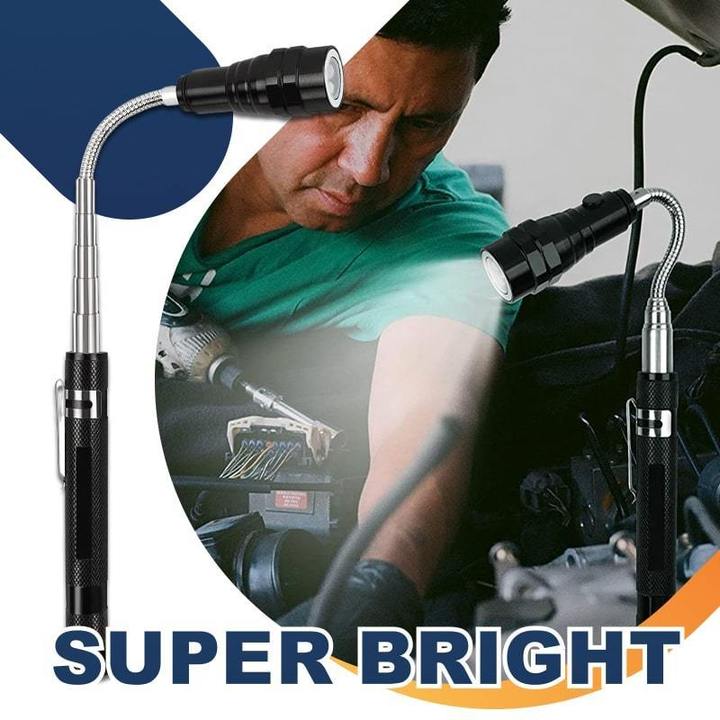 Telescoping Magnetic Pickup Flashlight