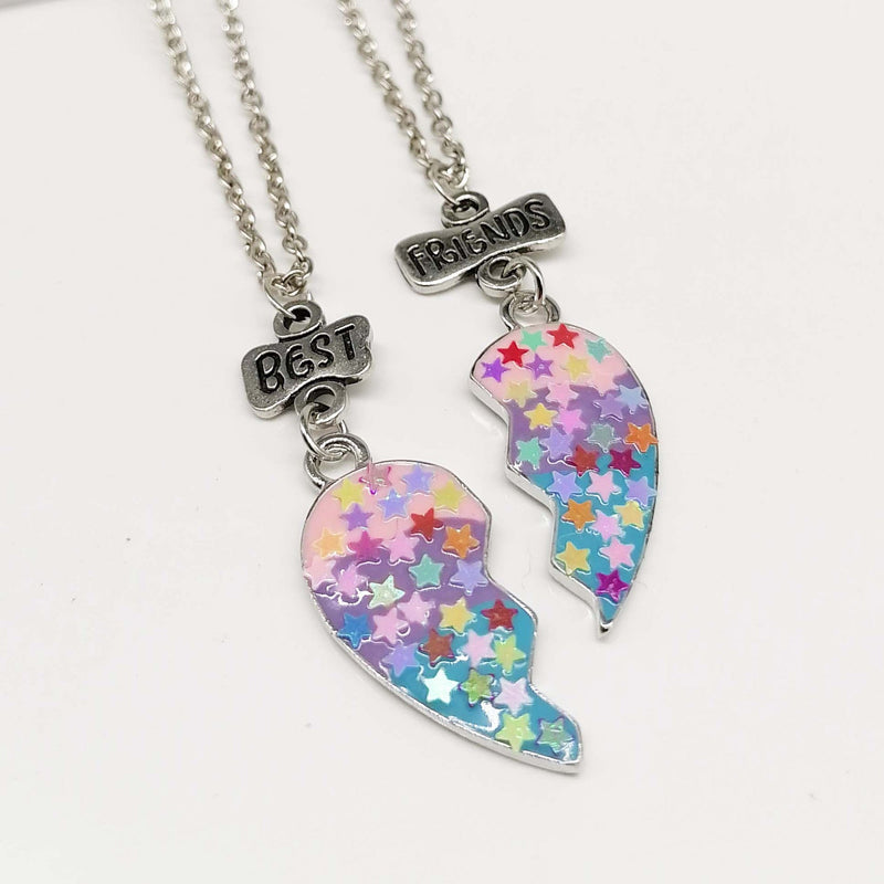 Heart Pendant Best Friends Forever Friendship Necklace