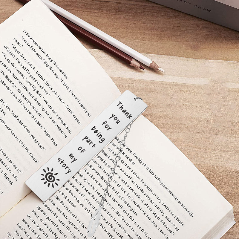 Long Stainless Steel Bookmark