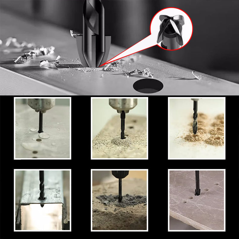 High hardness skewed head eccentric drill