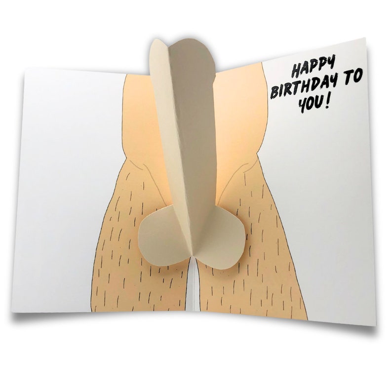 Hilarious Pop Up Dick Birthday Card Gift