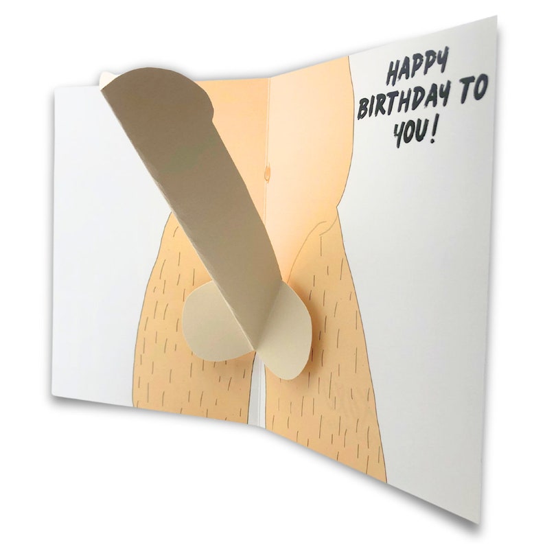 Hilarious Pop Up Dick Birthday Card Gift