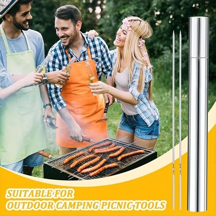 Stainless steel BBQ tools Grill Skewers 10 pcs