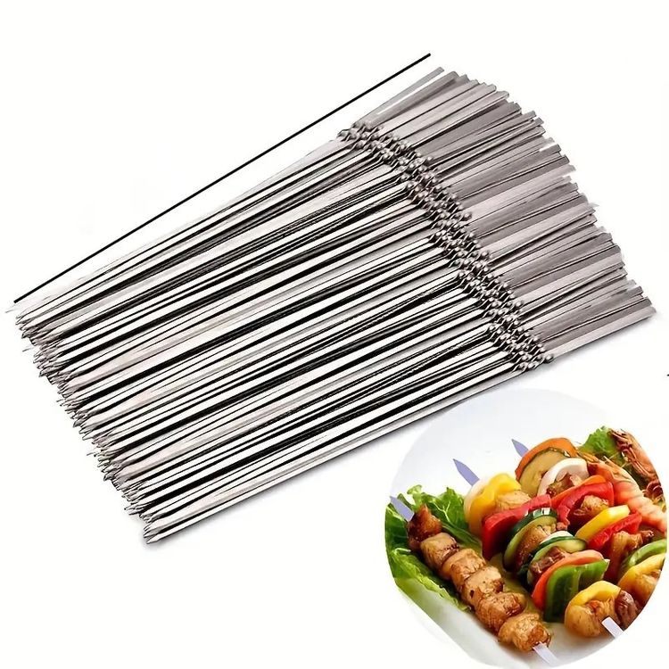 Stainless steel BBQ tools Grill Skewers 10 pcs