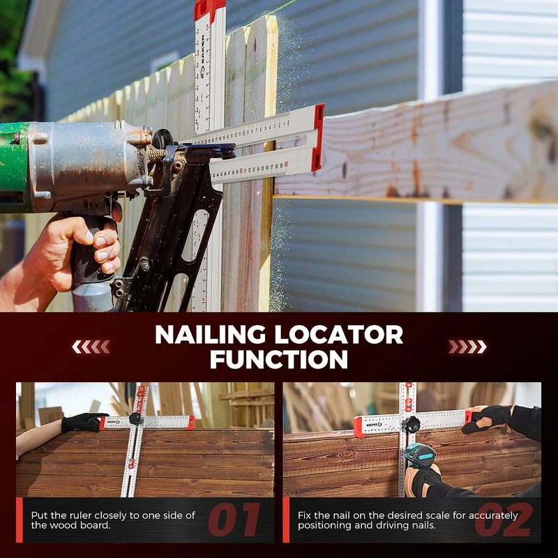 4 In 1 Drilling Positioning Ruler