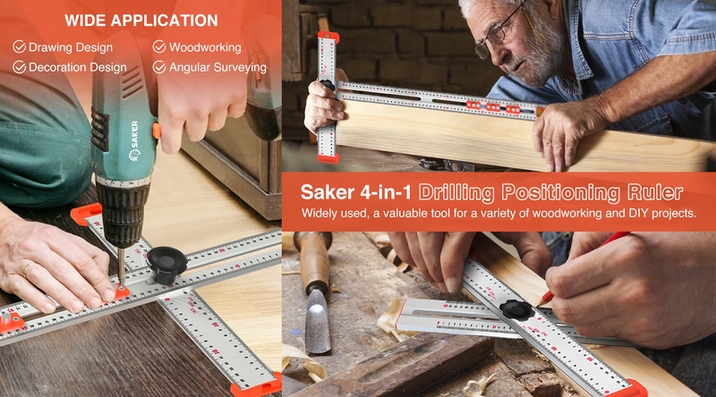 4 In 1 Drilling Positioning Ruler