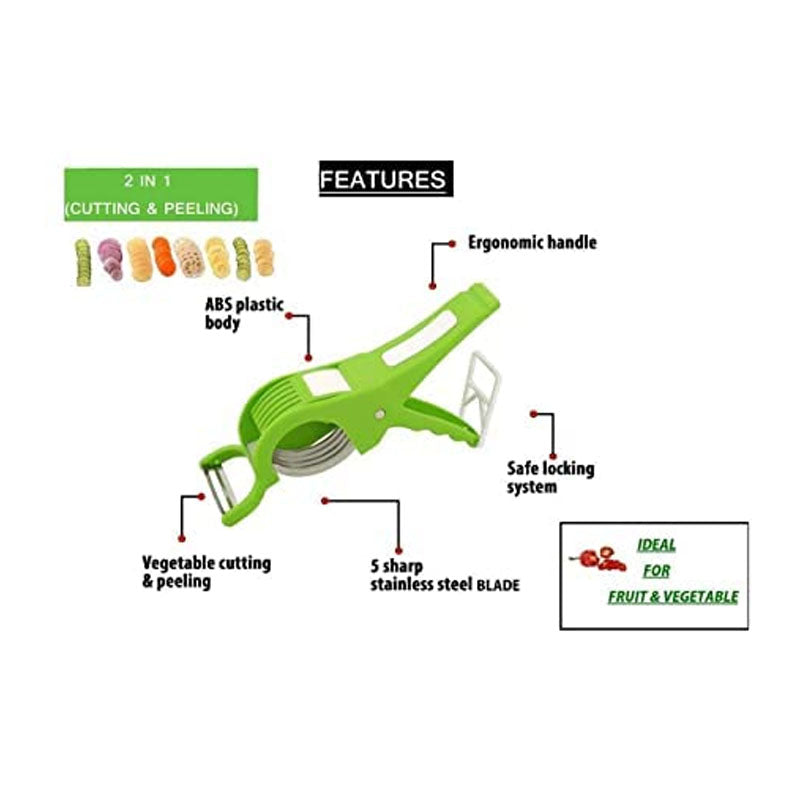 2 in 1 Vegetable Cutter with Peeler