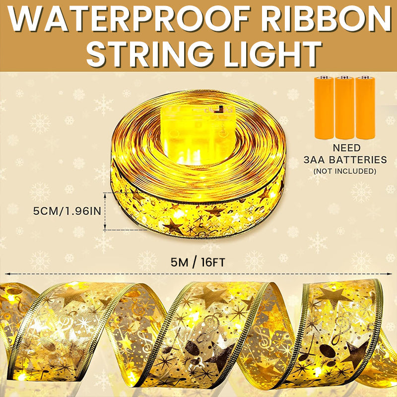 Ribbon Christmas Tree Decoration Lights