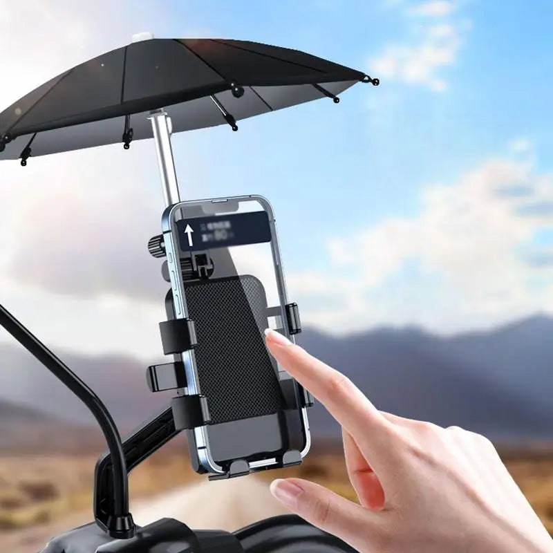 Motorcycle Phone Holder with Umbrella