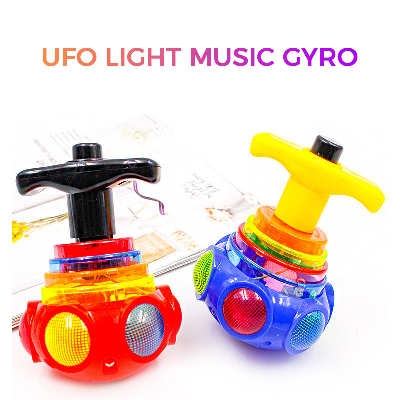 Music Flashing Spinners Toy with Launcher