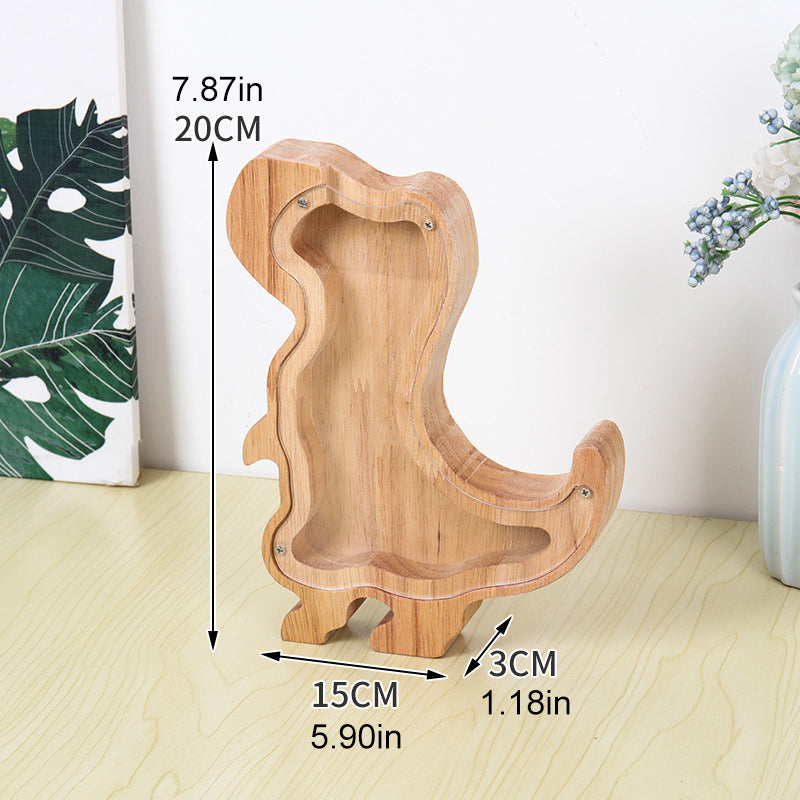 Wooden Animal Piggy Bank