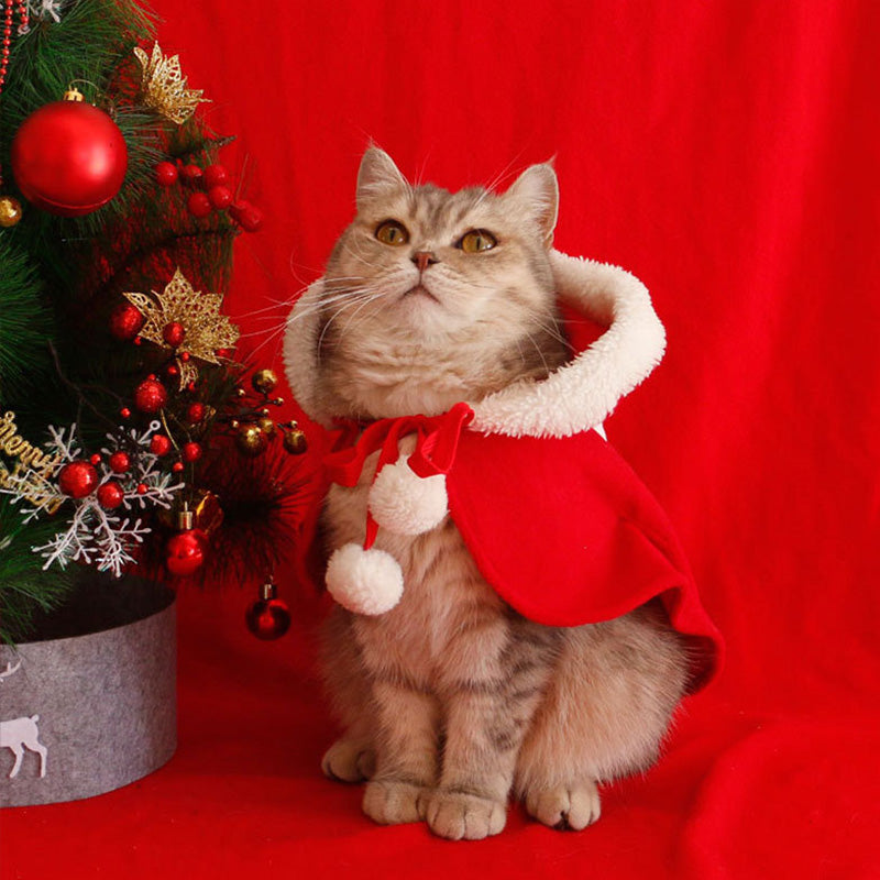 Pet Christmas Hooded Cape