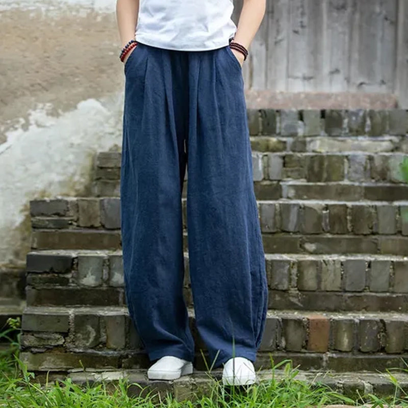 Casual Cotton Hemp Trousers