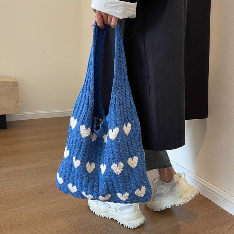 Knitted Love Tote Bag