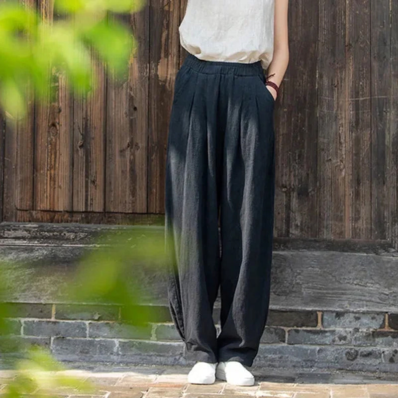 Casual Cotton Hemp Trousers