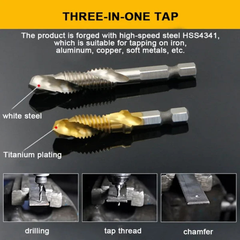 Thread Tap Drill Bits Set