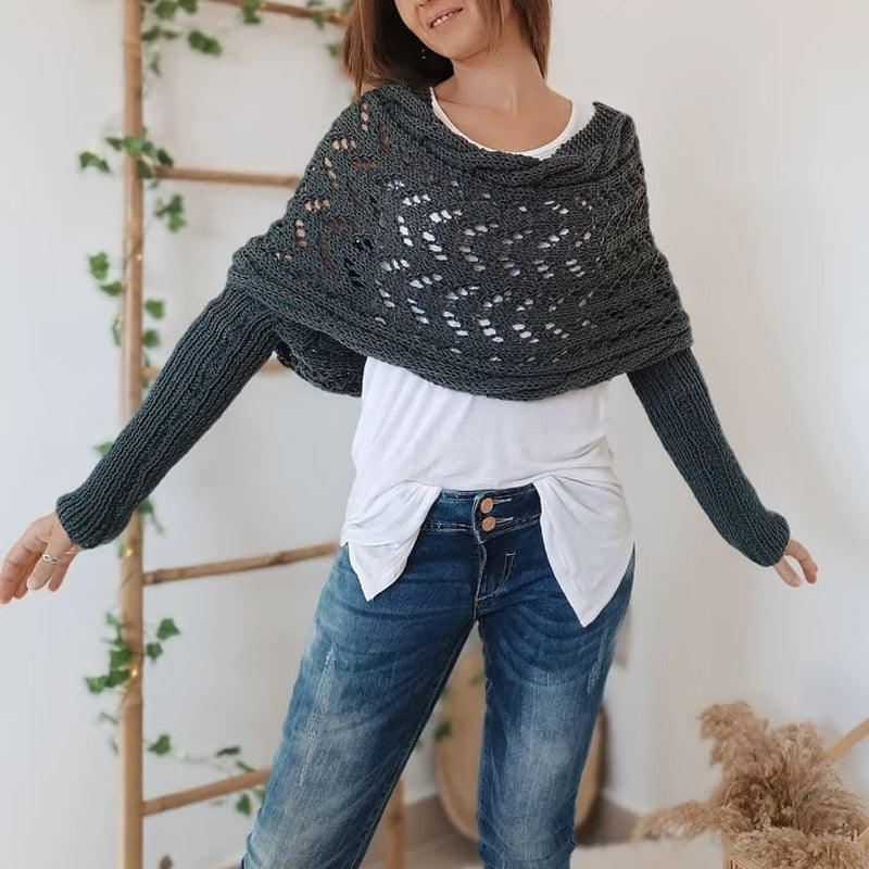 Knitted Cable Wrap For Women