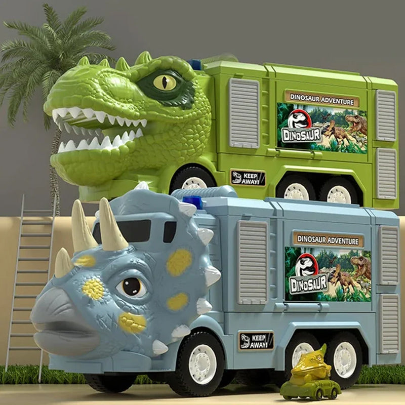 New Dinosaur Transforming Engineering Truck Track Toy Set