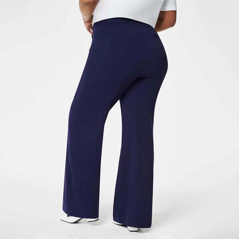 Tummy Control Button Wide Leg Pant