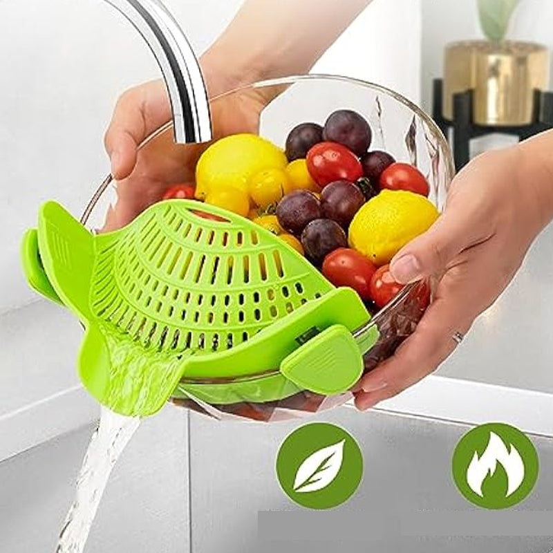 Clip On Strainer Silicone for All Pots and Pans