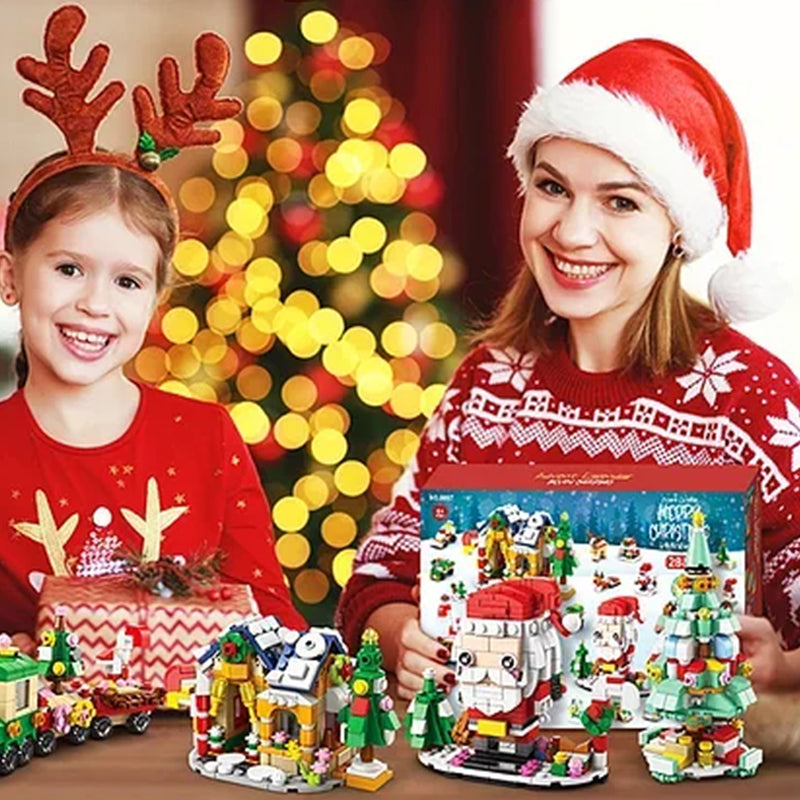 Christmas advent calendar surprise building block set