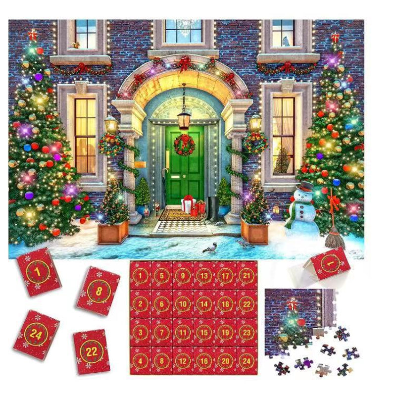 Christmas advent calendar surprise building block set