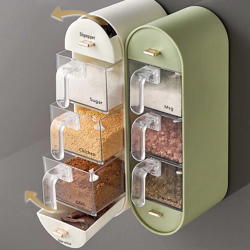 Drill-free Kitchen Wall Mount Seasoning Box