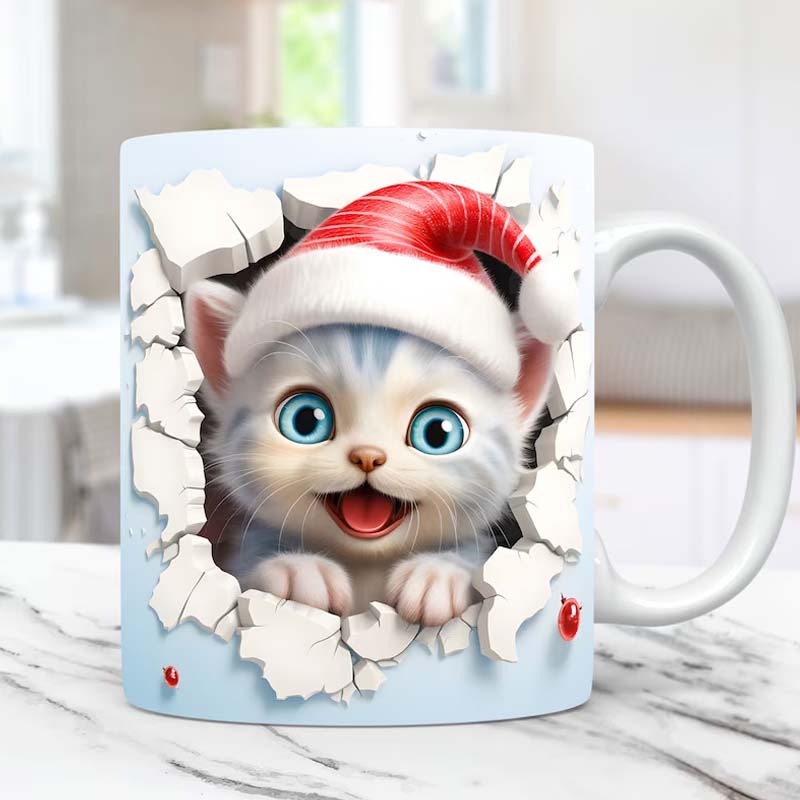 3D Print Kittens Hole In A Wall Mug