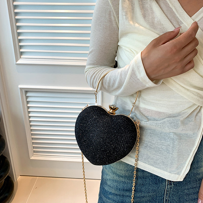 Chain Crossbody Explosion Handheld Heart Bag