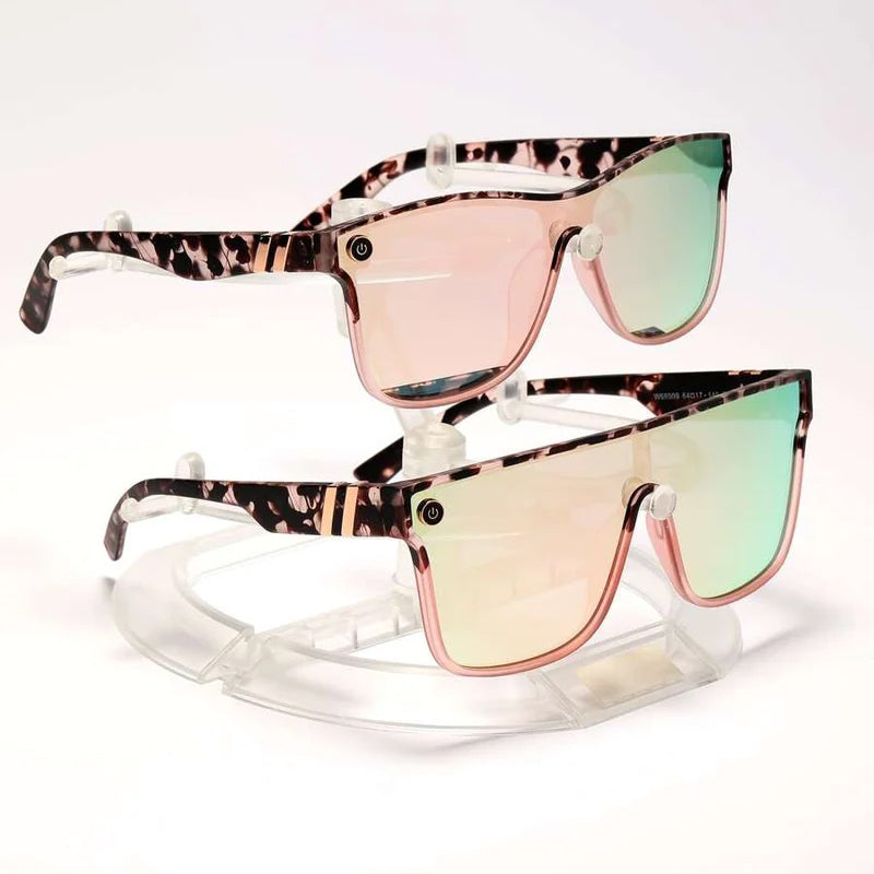 Tortoise Shell Pattern Flat Top Sunglasses