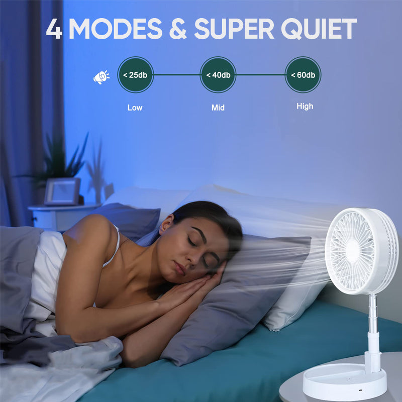 Portable Fan Usb Rechargeable Folding Telescopic Floor Fan