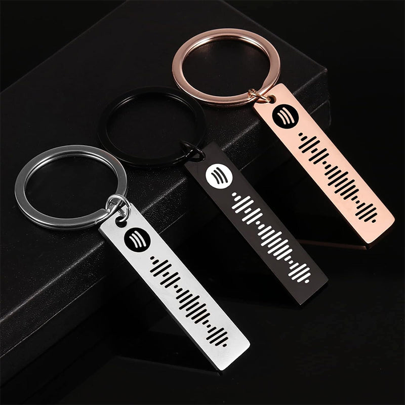 Music Code Plaque Keychain