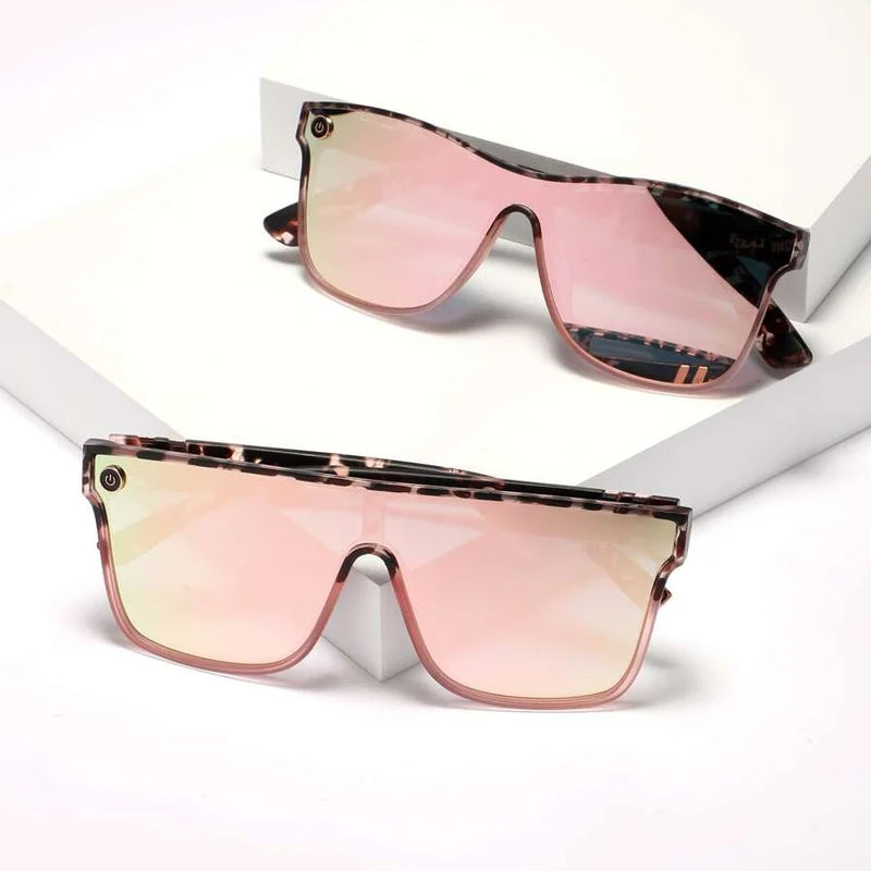 Tortoise Shell Pattern Flat Top Sunglasses