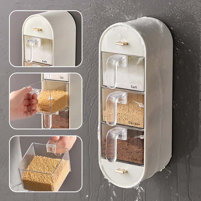 Drill-free Kitchen Wall Mount Seasoning Box