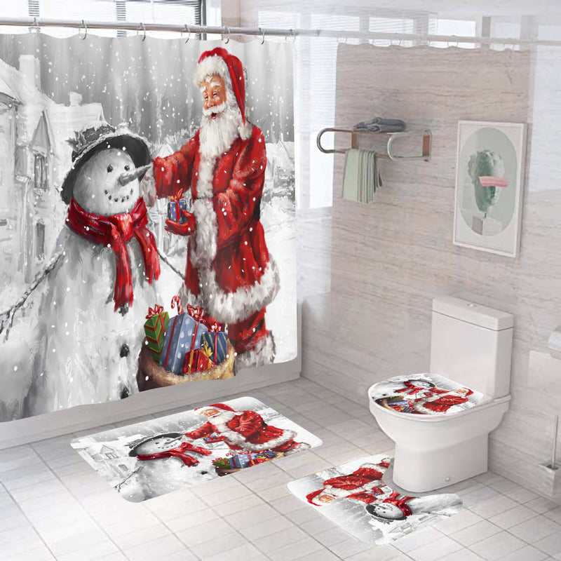 Christmas Shower Curtain Santa Joy