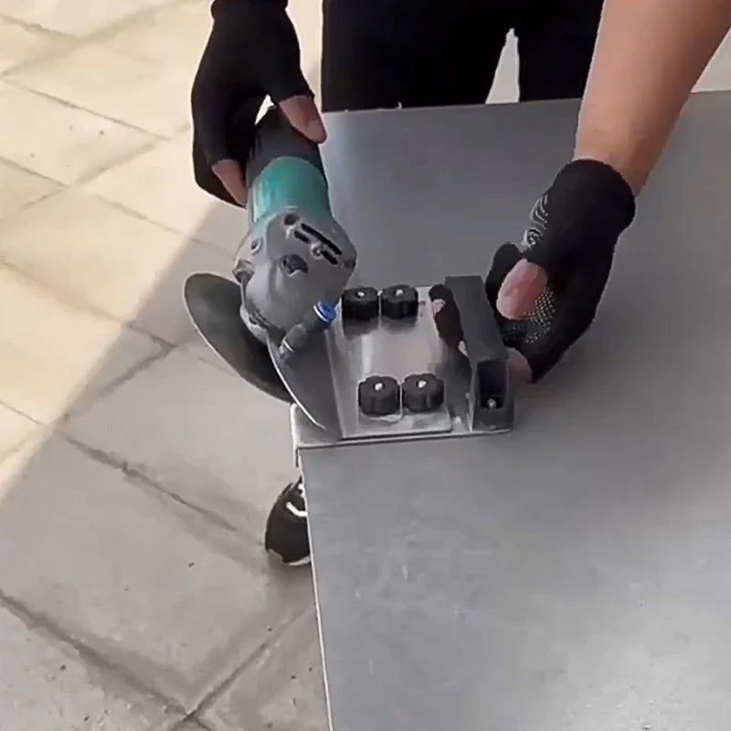 Angle grinder stand for cutting tiles with a 45° bevel