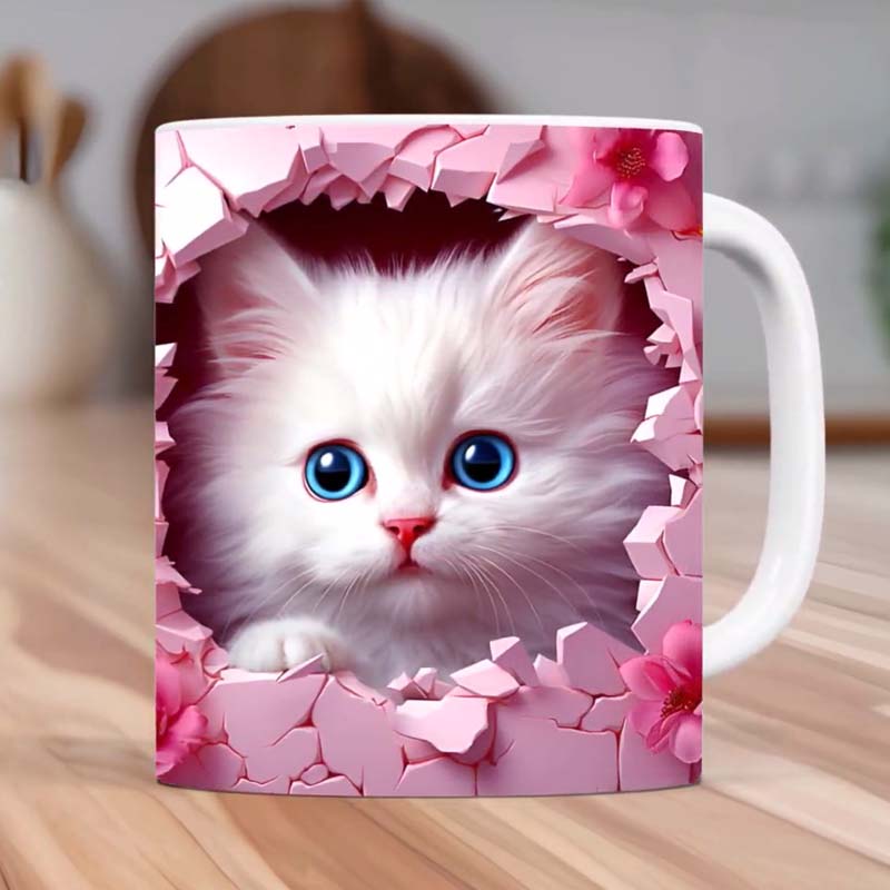 3D Print Kittens Hole In A Wall Mug