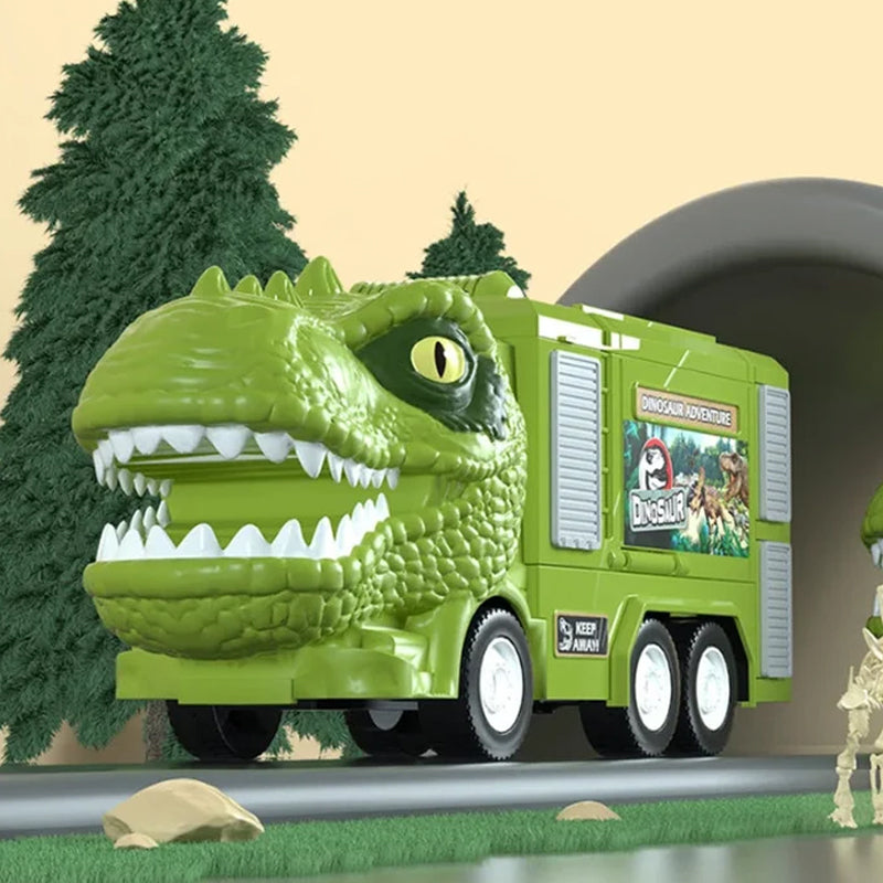 New Dinosaur Transforming Engineering Truck Track Toy Set