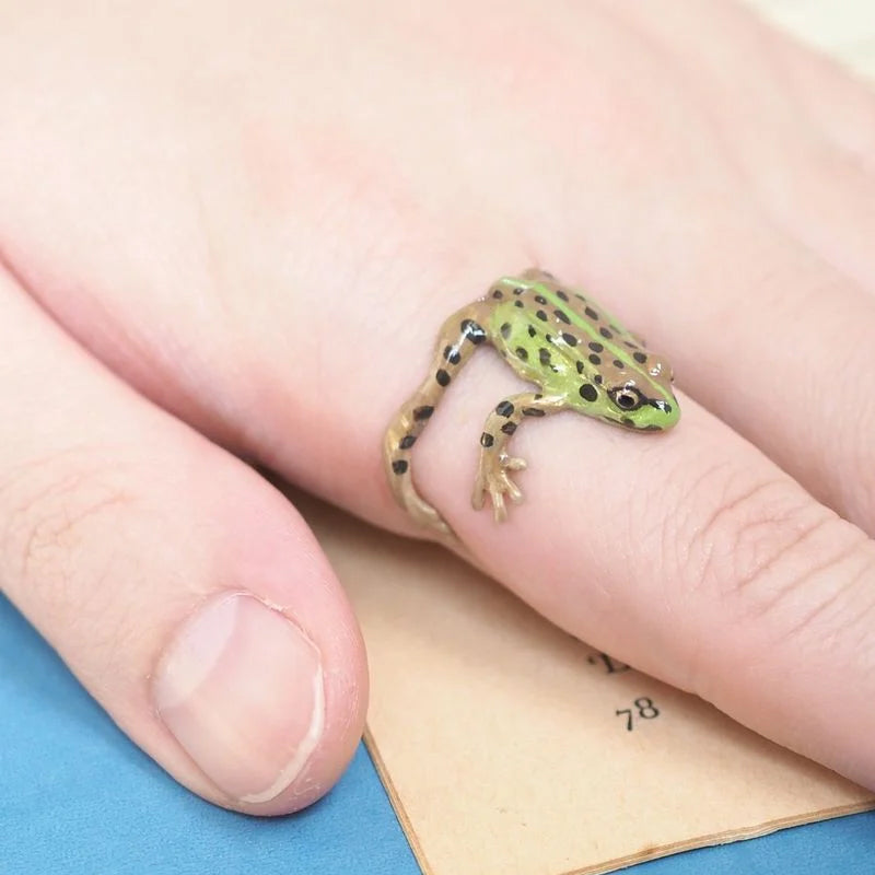 Latest-tree Frog Ring & Earrings