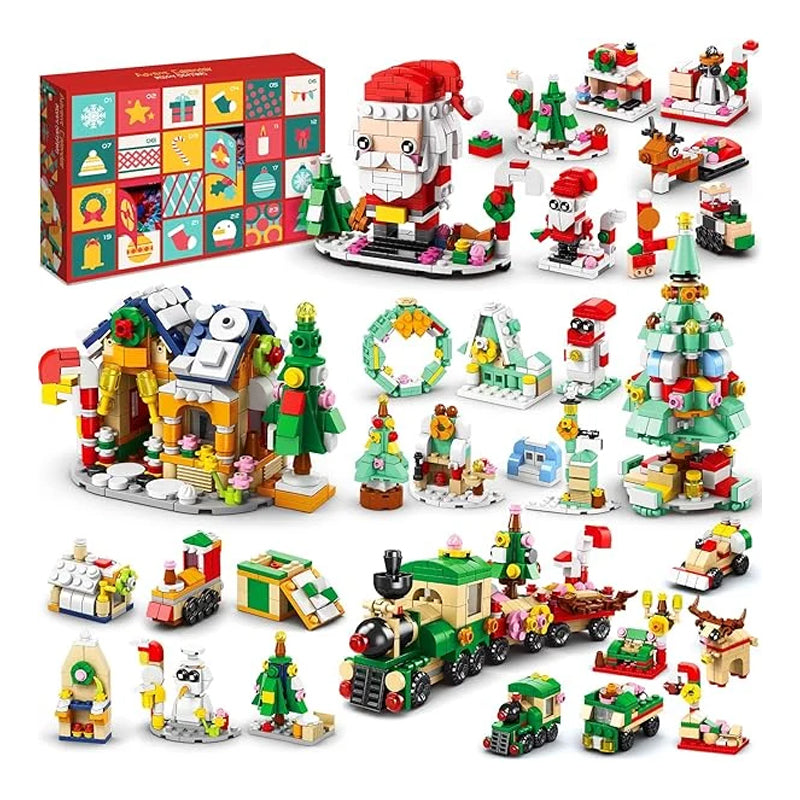 Christmas advent calendar surprise building block set