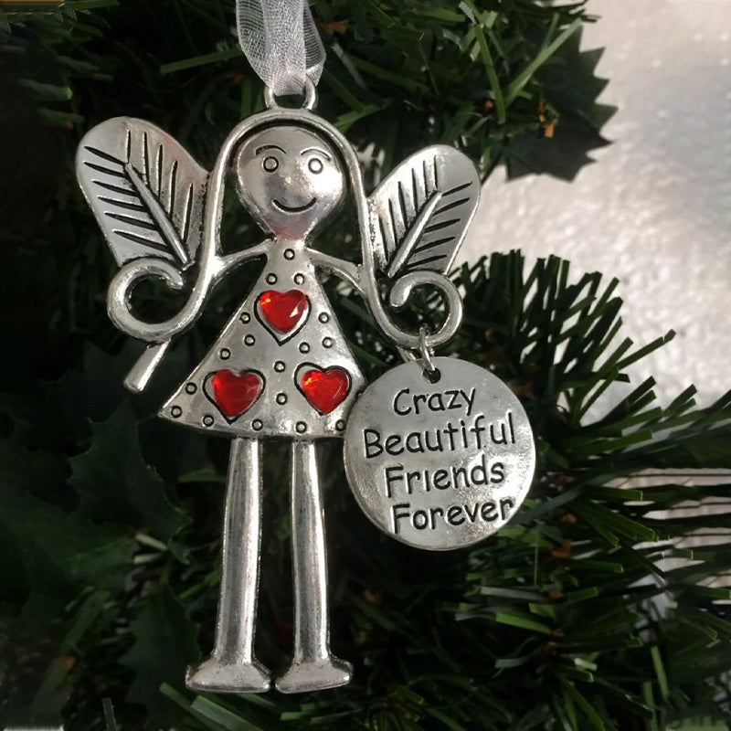 Crazy Beautiful Friends Forever - Angel Ornament Christmas Gift